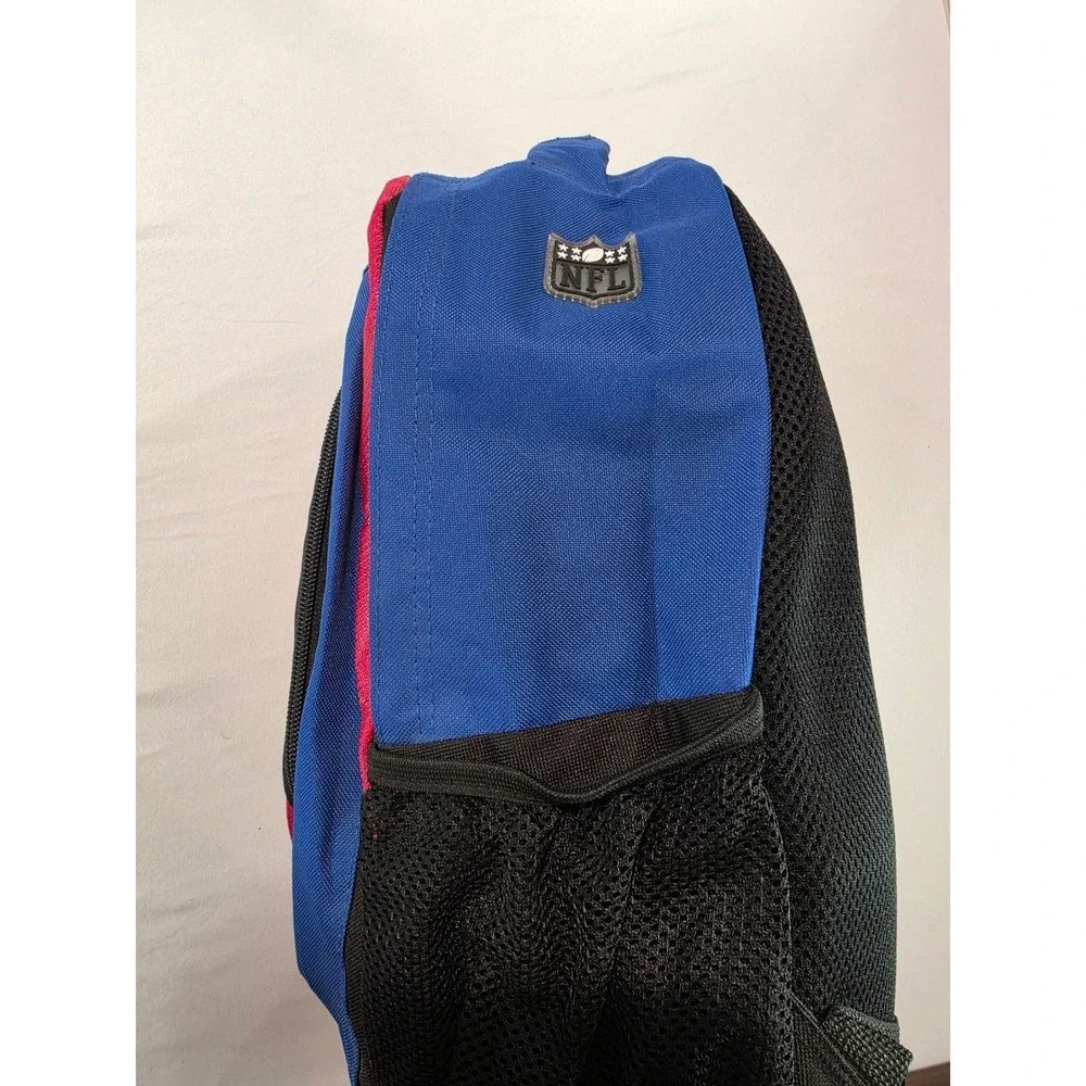 New York Giants NFL Backpack Blue Red Embroidered Logo School Travel Bag Mens